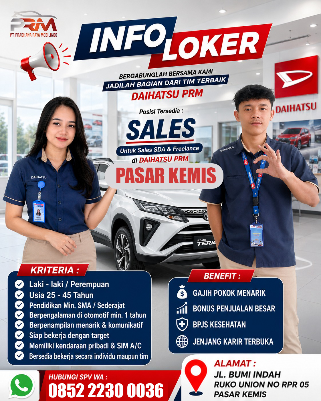 Sales Eksekutif Pasar Kemis